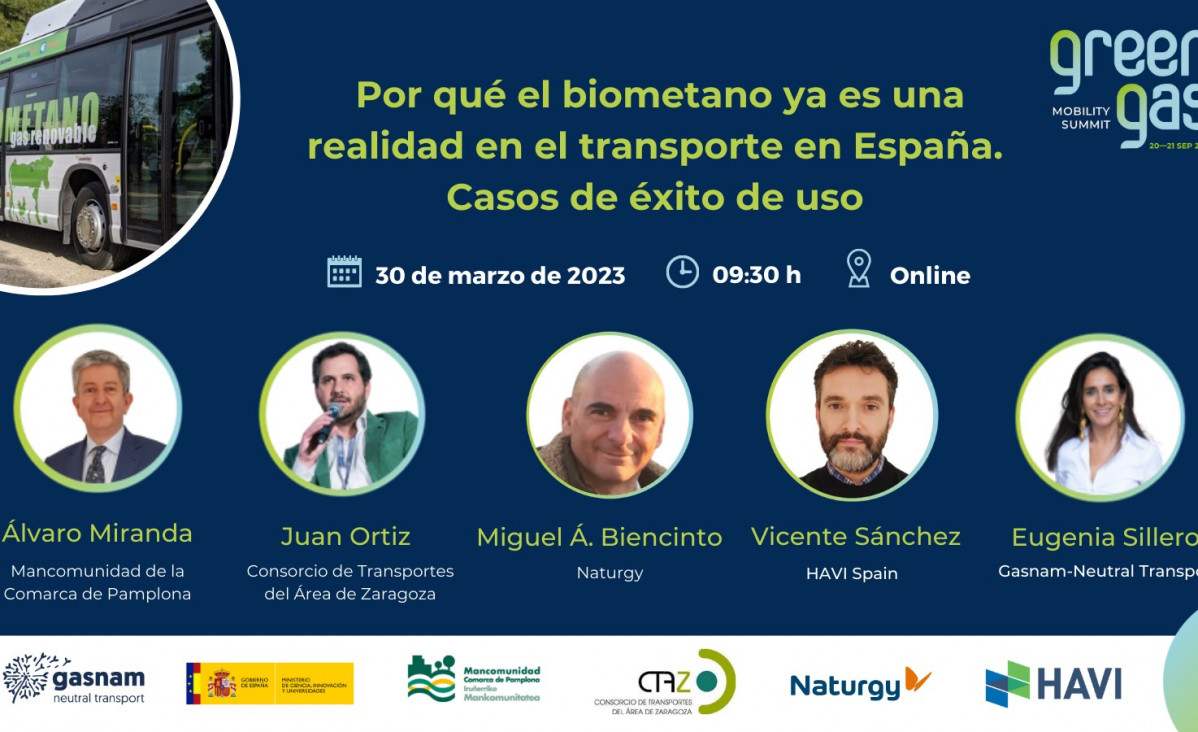 Gasnam neutral transport organiza un webinar sobre las ventajas del biometano