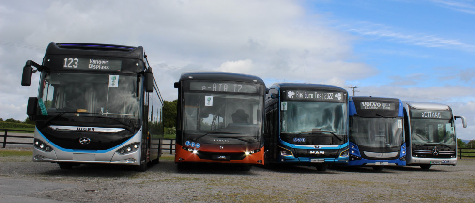 Cinco autobuses electricos han participado en el bus euro test 2022