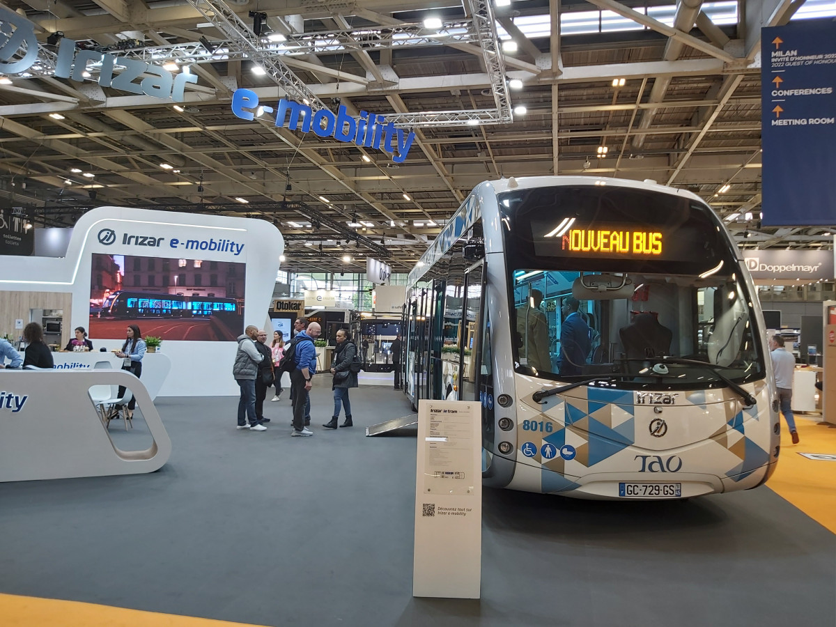 Irizar e-mobility expuso el Irizar ie tram de 12 metros en París