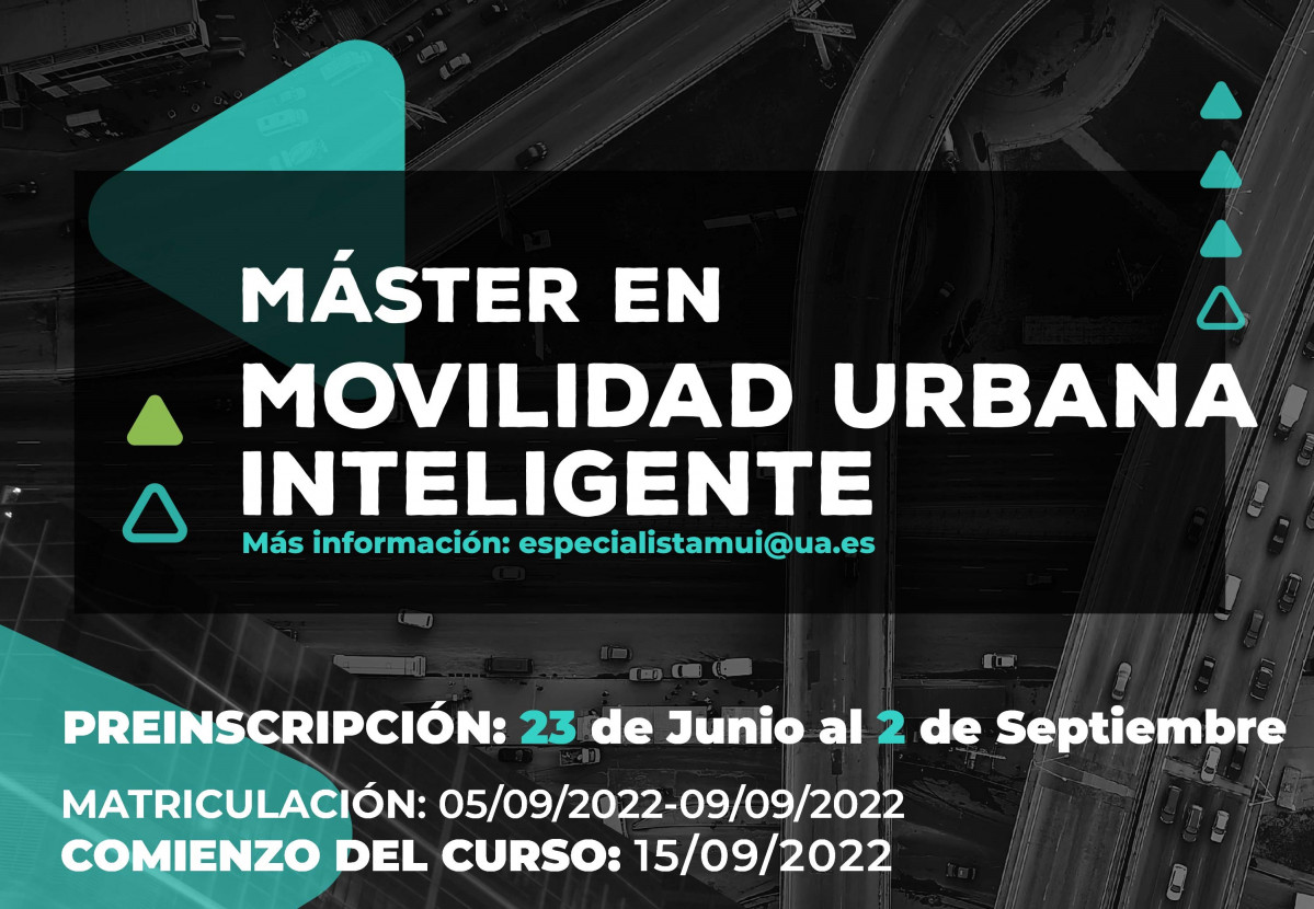 La matricula del master de movilidad urbana inteligente se abre el 5 de septiembre