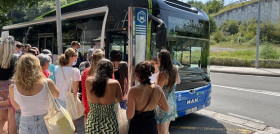 Mas de 24000 viajeros usaron el autobus lanzadera de dbus