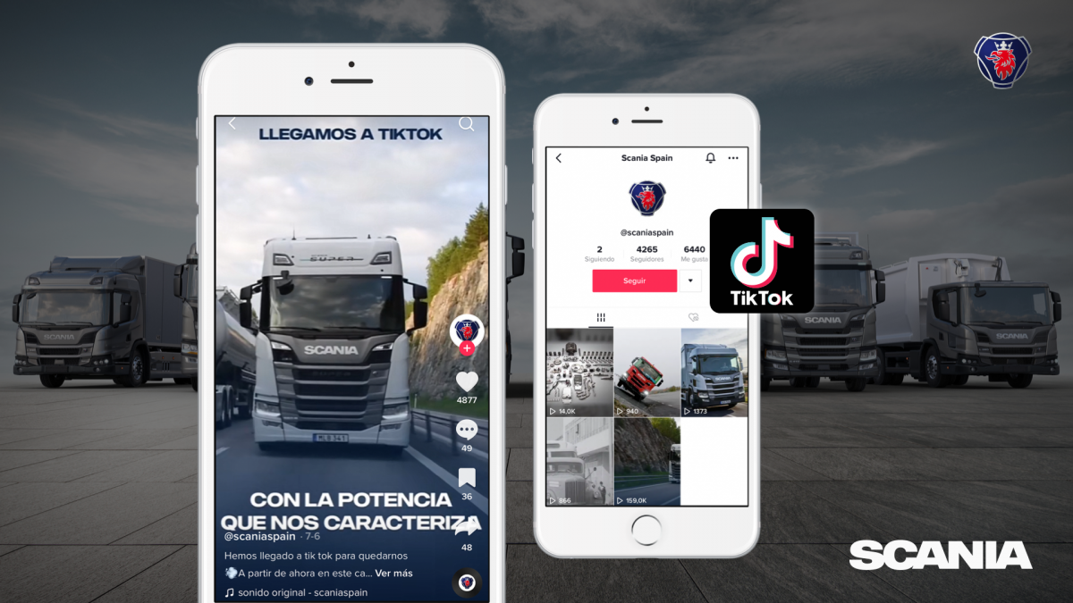 Scania abre una cuenta en tiktok