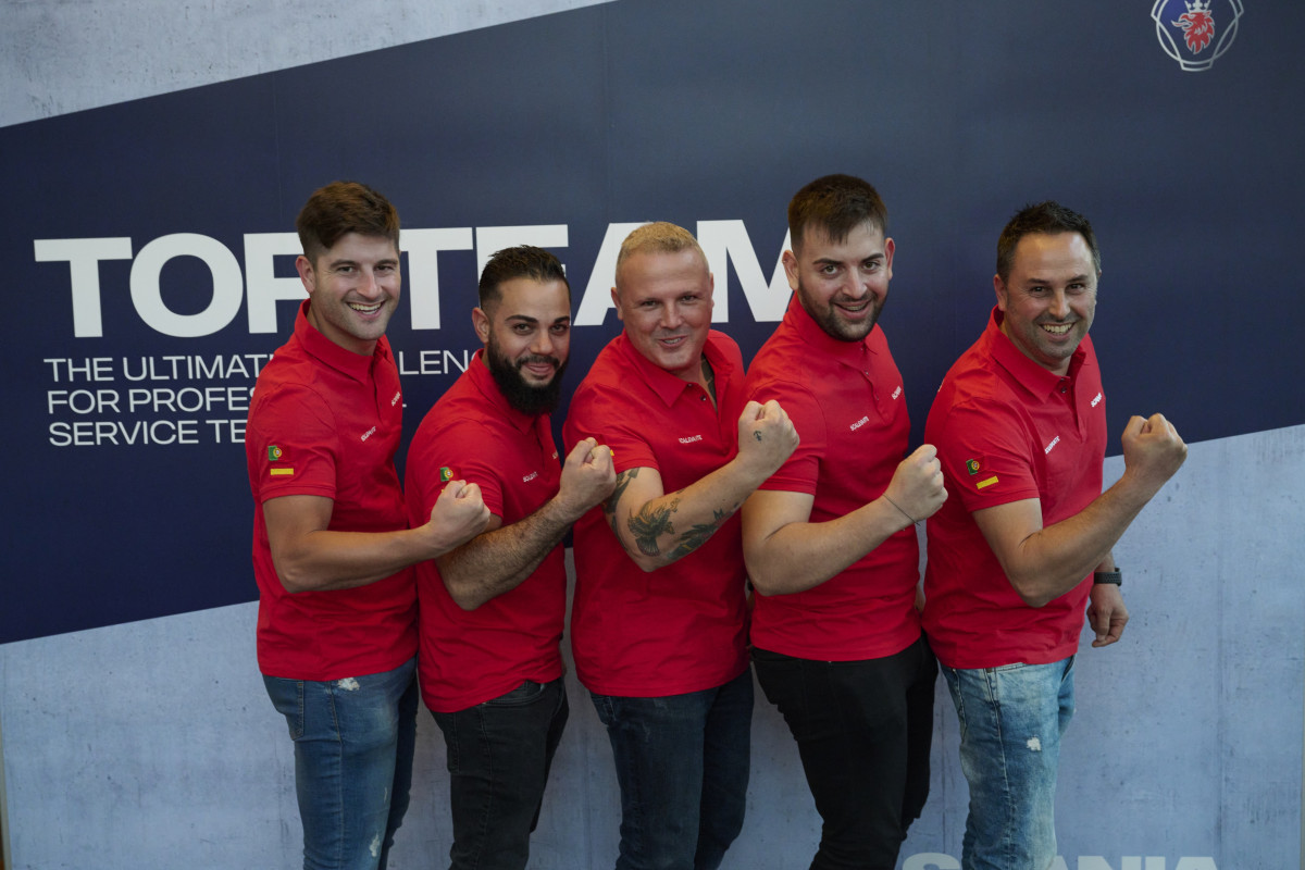 Los mecanicos de scalevante participan en la final europea de la scania top team