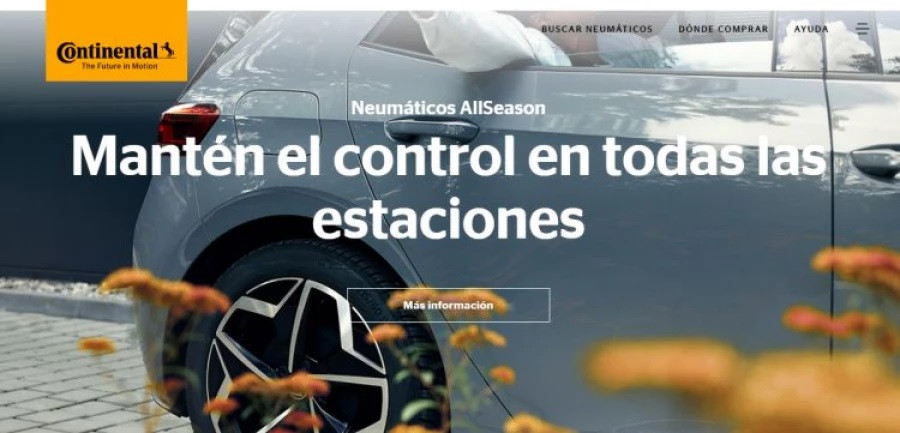 Continental tires tiene nueva pagina web