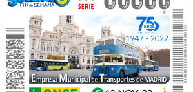 El 75 aniversario de la emt de madrid protagoniza un cupon de la once
