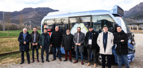 Teisa presenta el primer microbus electrico en un transporte a la demanda