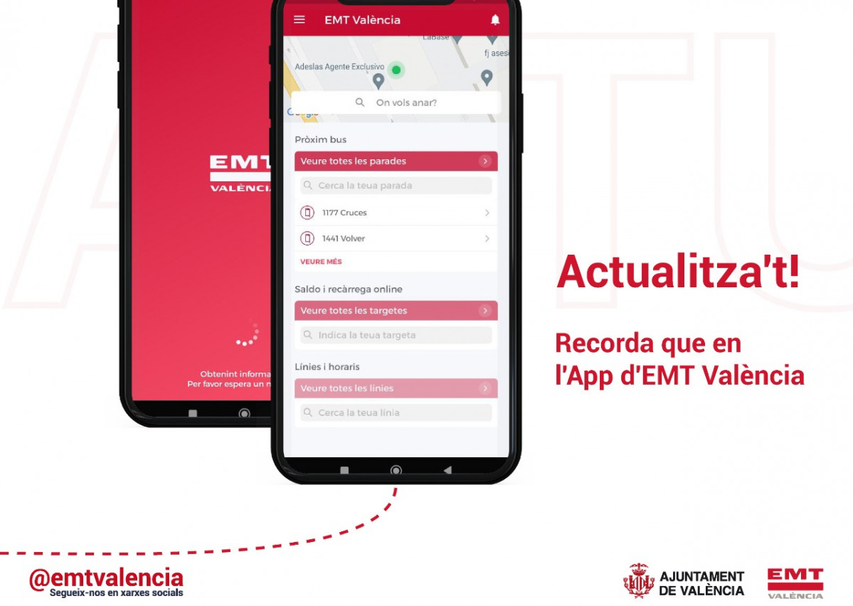 La app de la emt de valencia ahora con mejoras de accesibilidad