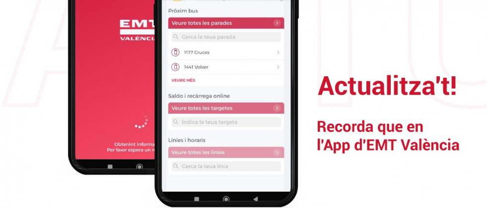 La app de la emt de valencia ahora con mejoras de accesibilidad
