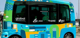 Global presenta el primer minibus autonomo de canarias