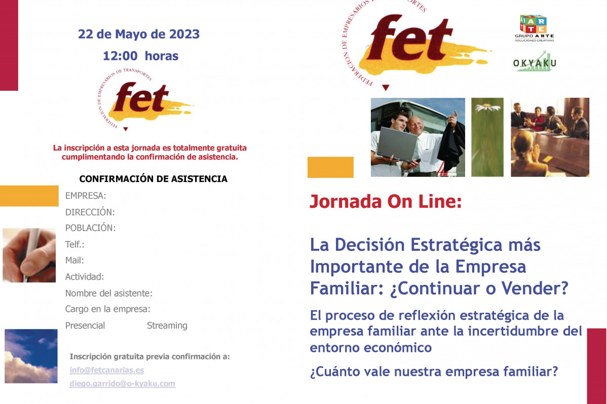 Fet canarias organiza una jornada virtual sobre la continuidad o la venta de la empresa