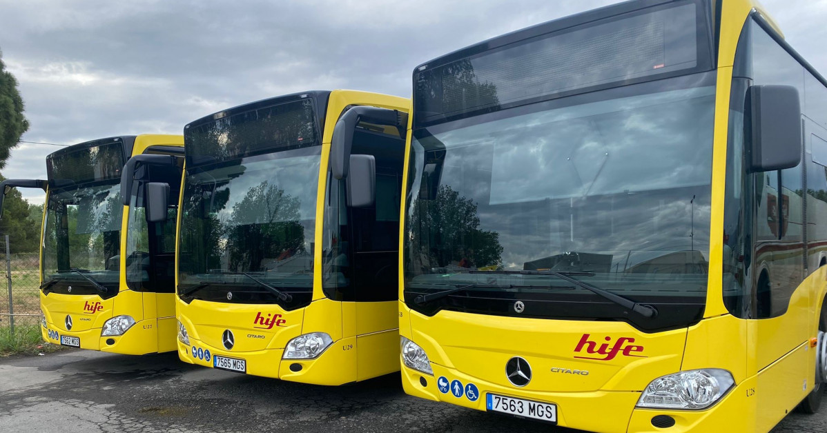 Hife pone en marcha tres autobuses hibridos en el bajo ebro