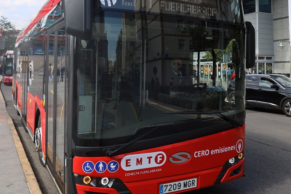 Los cuatro primeros autobuses electricos de la emt de fuenlabrada ya estan en pruebas