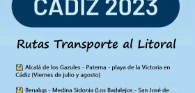 Cadiz pone en marcha cuatro rutas de autobus al litoral