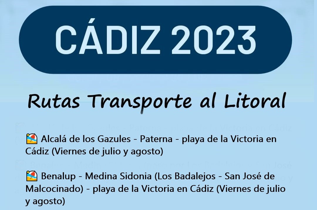 Cadiz pone en marcha cuatro rutas de autobus al litoral