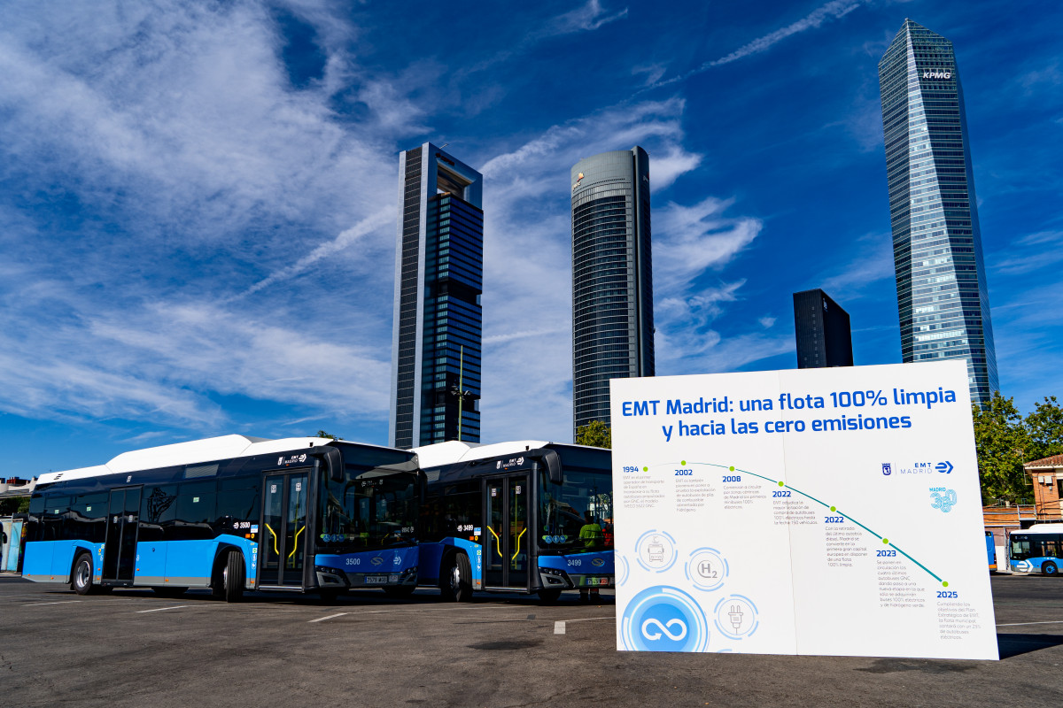 La emt de madrid incorpora los ultimos autobuses de gnc