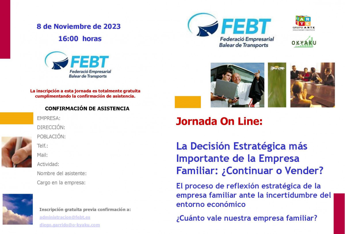 Grupo arte impartira el 8 de noviembre una jornada en la febt