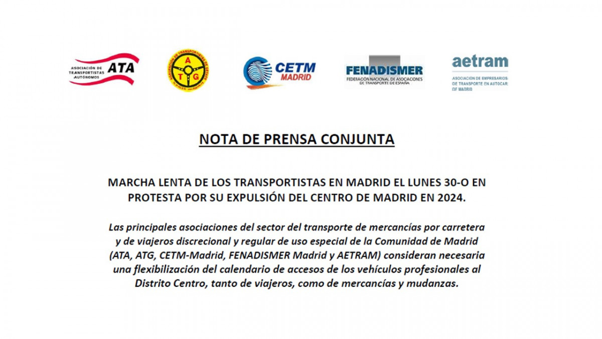 Aetram se moviliza para protestar por la prohibicion de acceso a la zbe de madrid