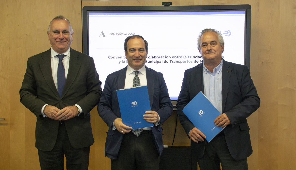 La emt de madrid firma un convenio con la fundacion adecco