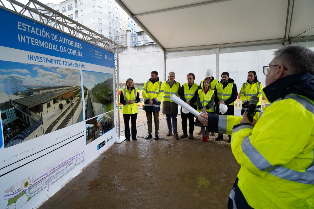 La futura terminal de autobuses de a coruna acogera a 2 millones de viajeros al au00f1o