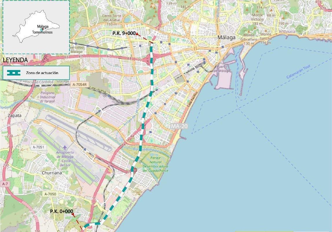 El carril bus vao de malaga a torremolinos sale a informacion publica