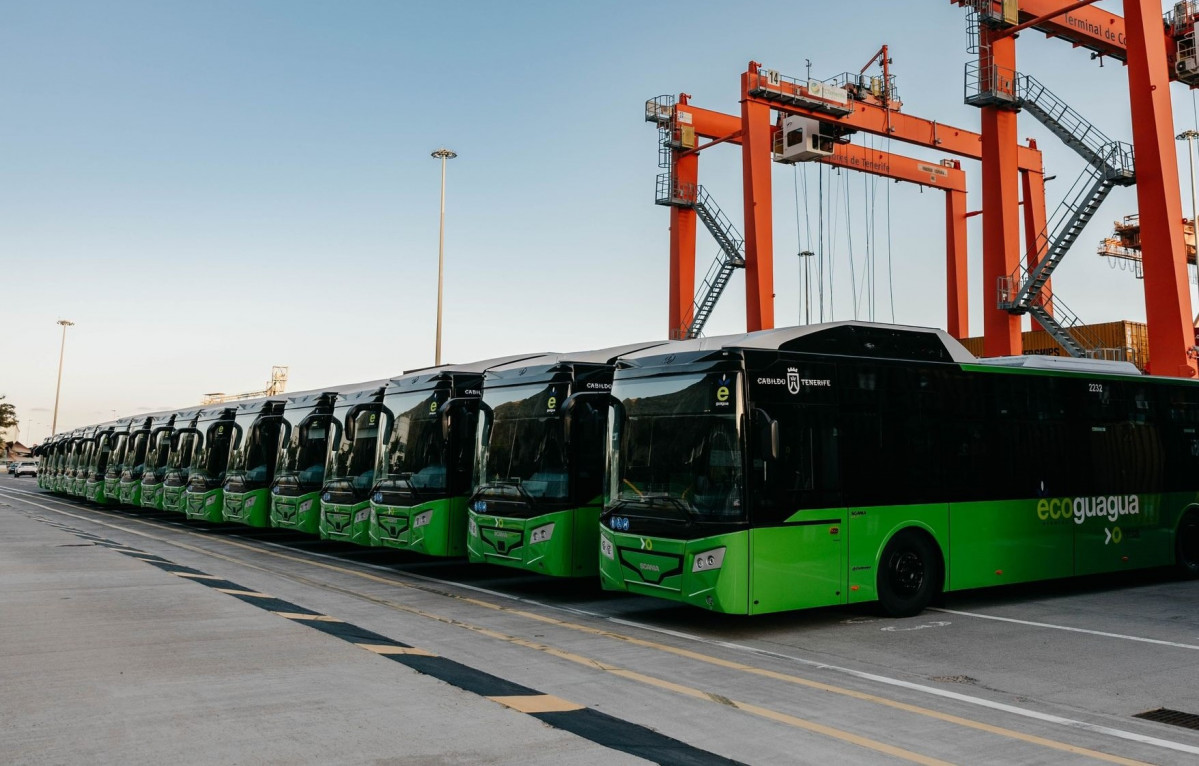 Titsa recibe 75 nuevos autobuses de scania