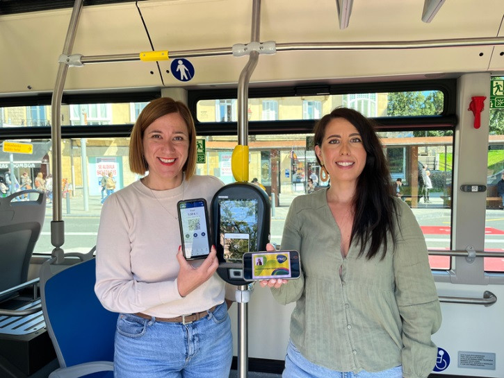 Irunbus prueba el uso de la tarjeta mugi virtual