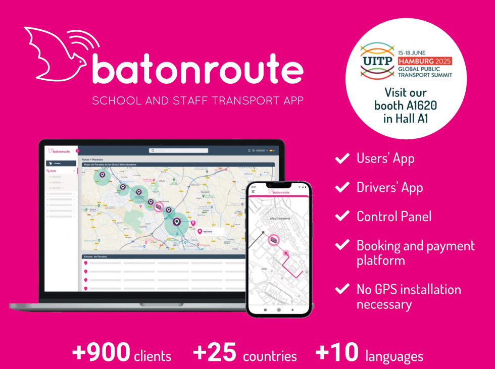 Batonroute estara presente en el congreso uitp de hamburgo