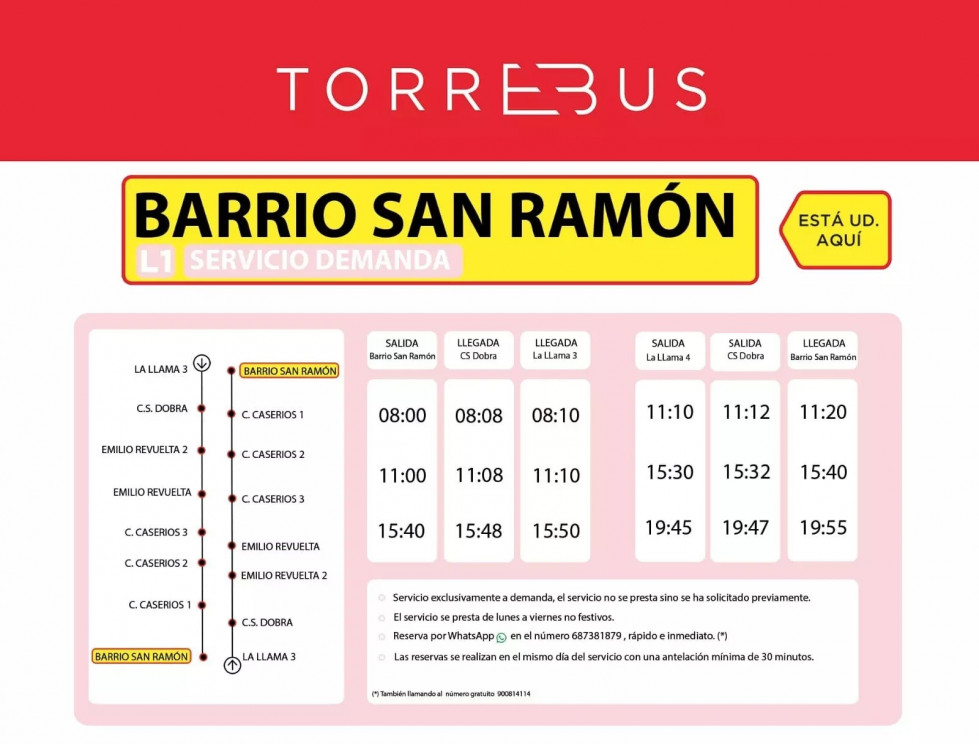 El torrebus pone en marcha el servicio de transporte a la demanda