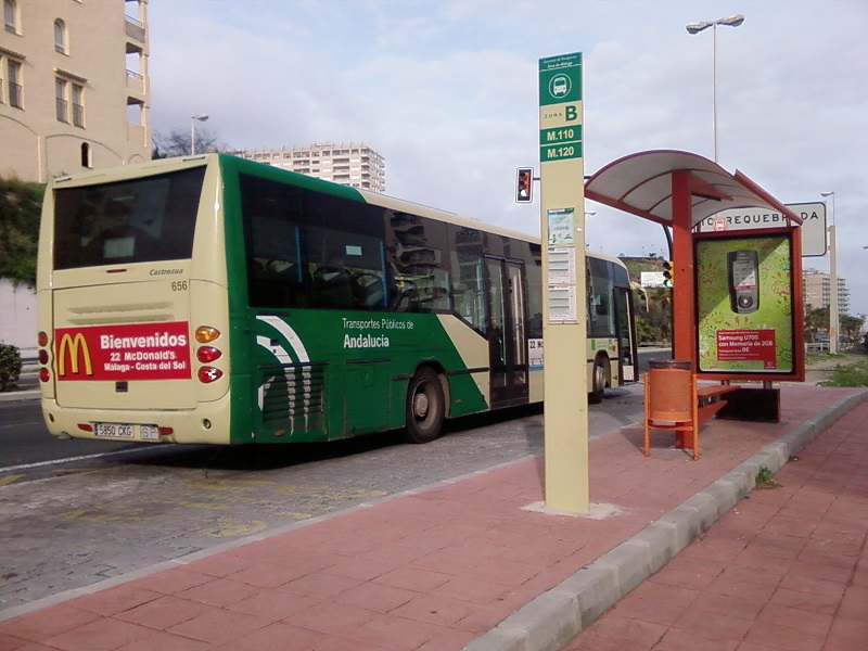 Un autobús interurbano del Consorcio de Málaga.