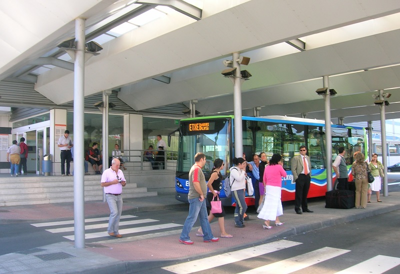 Una de las paradas del EtxebarriBus.