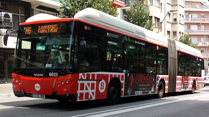 Uno de los autobuses de la red ortogonal.