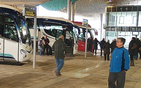 Interior de la terminal vitoriana.