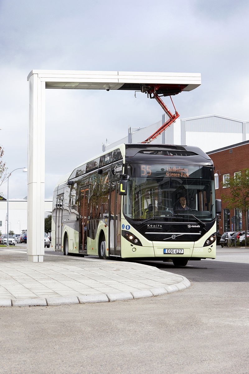 El autobús híbrido eléctrico Volvo 7900.